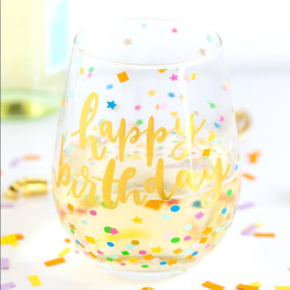 Francesca’s Happy Birthday Wine Glass (NWT)